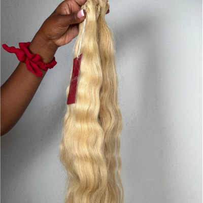 Coffret Gold – 2 Tissages Ondulés Blond 613 | Cheveux Indiens Raw Hair 100% Naturels
