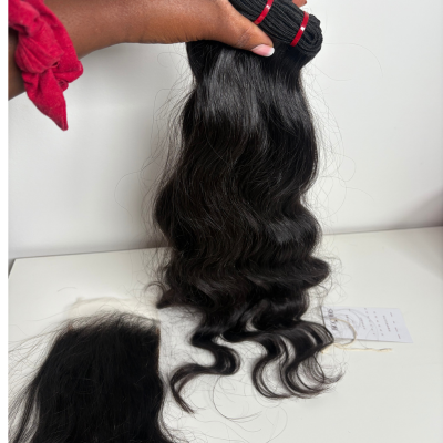 Coffret Prestige – 2 Tissages Lisses + Closure HD 4x4 Cheveux Indiens Raw Hair 100% Naturels