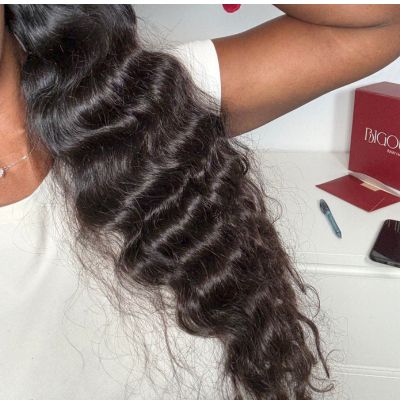 Coffret Signature – 2 Tissages Loose Curly + Closure 4x4 Cheveux Indiens Raw Hair 100% Naturels