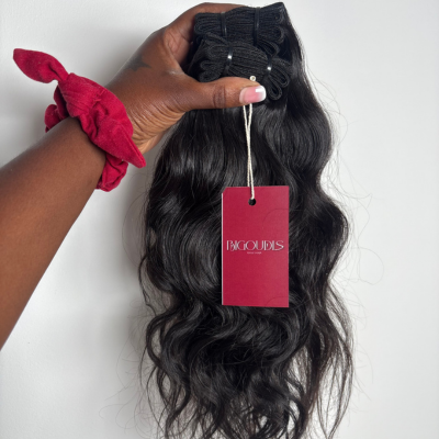Coffret Élégance – 2 Tissages Natural Wave 16" + Closure 4x4 Raw Hair Indien