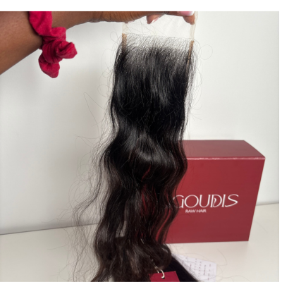 Coffret Élégance – 2 Tissages Natural Wave 16" + Closure 4x4 Raw Hair Indien