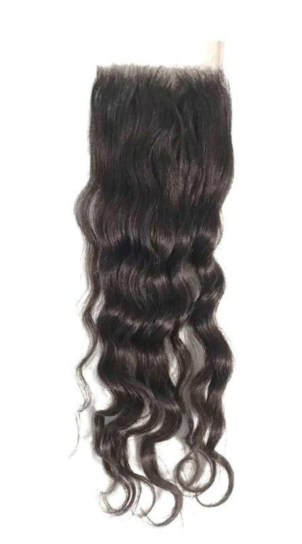 Closure wave raw hair, cheveux bruts indiens, texture bouclée naturelle, cheveux non traités, installation facile, fermeture 5x5, look volumineux et authentique