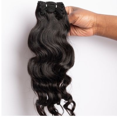 Tissage Bodywave naturel Raw Indian Hair par Bigoudis Raw Hair